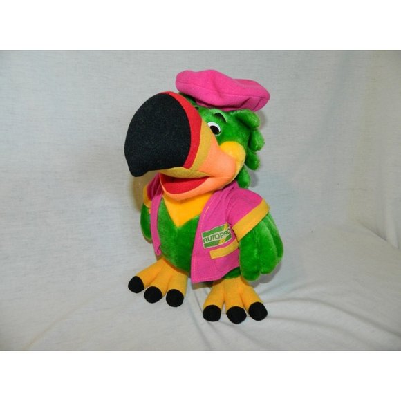 Vintage Napa AUTOPRO plush Mascot Parrot Bird 13" Prismo Advertising Stuffed - Picture 3 of 4